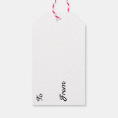 赤かわいらし、黒、白の花柄 ギフトタグ (裏面)