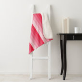 赤かグラデーションストライプらピンク色のトーン シェルパブランケット (インサイチュ)