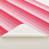 赤かグラデーションストライプらピンク色のトーン シェルパブランケット (3/4)