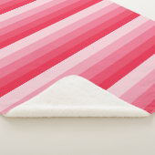 赤かグラデーションストライプらピンク色のトーン シェルパブランケット (3/4)