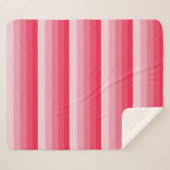 赤かグラデーションストライプらピンク色のトーン シェルパブランケット (正面(横))