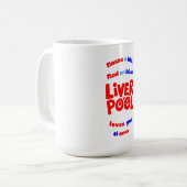 赤か青か、リバプールはあなたを愛している コーヒーマグカップ (正面左)