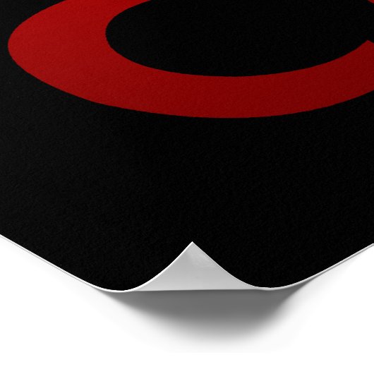 赤がん占星術記号 ポスター (角)