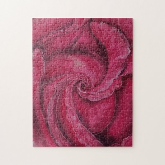 赤がクローズアップで上昇した ジグソーパズル (縦)