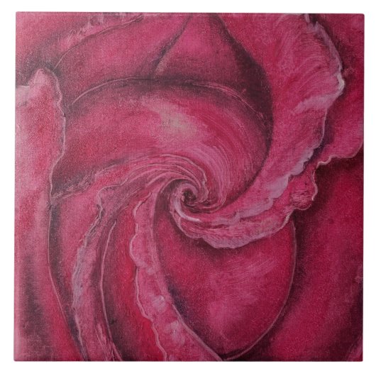 赤がクローズアップで上昇した タイル (正面)