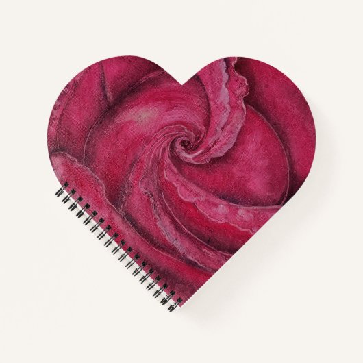 赤がクローズアップで上昇した ノートブック (正面)