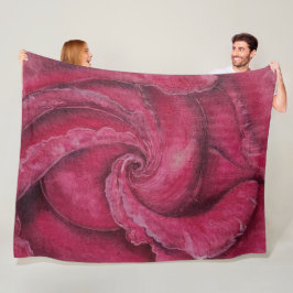 赤がクローズアップで上昇した フリースブランケット