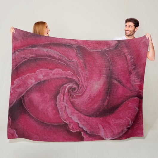 赤がクローズアップで上昇した フリースブランケット (インサイチュ)