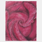 赤がクローズアップで上昇した フリースブランケット (正面)