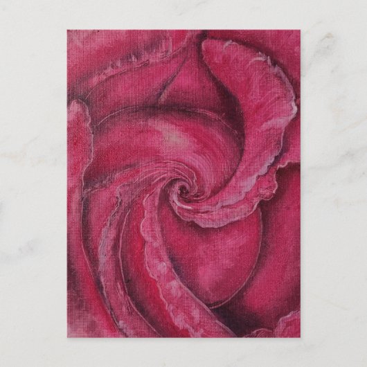 赤がクローズアップで上昇した ポストカード (正面)