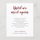 赤が再び会うまで記念詩と写真 (正面)