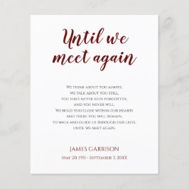 赤が再び会うまで記念詩と写真