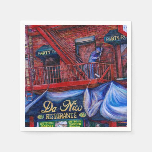 赤が好きじゃない絵を描の?ニューヨーク,ニューヨーク スタンダードカクテルナプキン (正面)