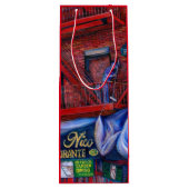 赤が好きじゃない絵を描の? ワインギフトバッグ (裏面)