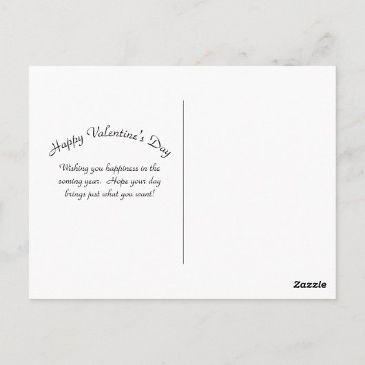 赤きのこのバレンタインデーのはがき ポストカード (裏面)