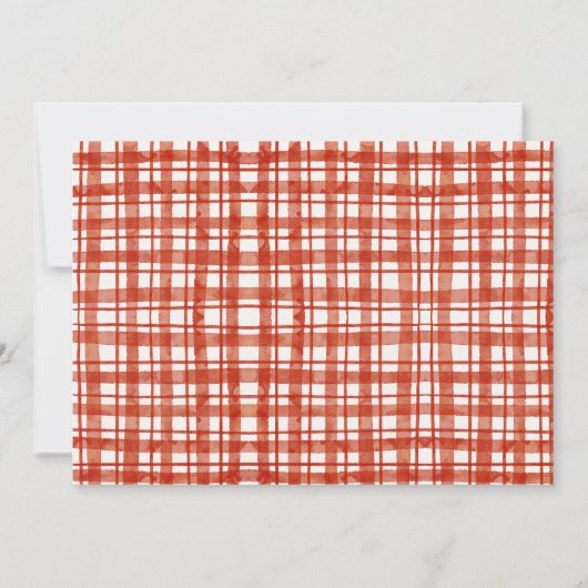 赤きのこの赤ちゃんシャワー性別リビール 招待状 (裏面)