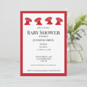 赤きのこ赤ちゃんシャワー招待状 招待状 (スタンド正面)