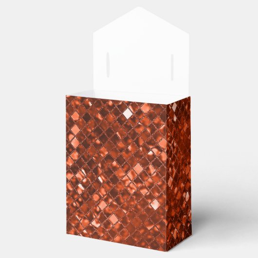 赤きらめくモザイク模様のテントの好意ボックス フェイバーボックス (オープン)
