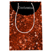 赤きらめくモザイク模様抱き枕 ミディアムペーパーバッグ (正面)