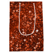 赤きらめくモザイク模様抱き枕 ミディアムペーパーバッグ (裏面)