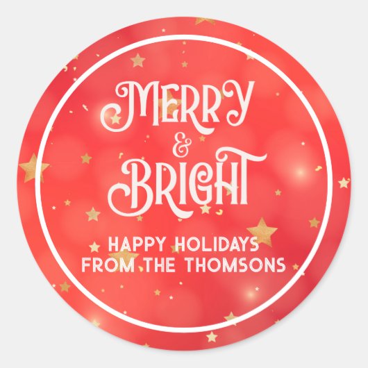 赤きらめく星メリーと明るい ラウンドシール (正面)