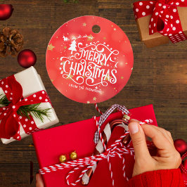 赤きらめく星メリークリスマス フェイバータグ