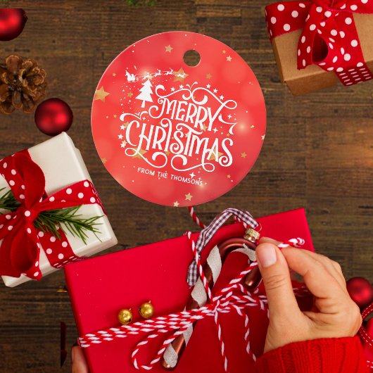 赤きらめく星メリークリスマス フェイバータグ