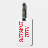 赤くおよび青のヒトデ ラゲッジタグ (裏面縦)