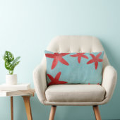 赤くおよび青のヒトデ ランバークッション (椅子)