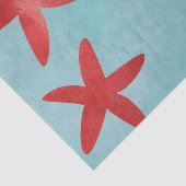 赤くおよび青のヒトデ 薄葉紙 (詳細)