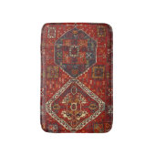 赤くおよび青の東洋の敷物のデザイン バスマット (正面縦)