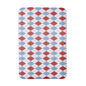 赤くおよび青の格子縞 バスマット (正面縦)