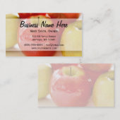 赤くおよび黄色のりんご 名刺 (正面/裏面)