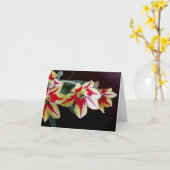 赤くおよび黄色のチューリップのメッセージカード カード (黄色い花)