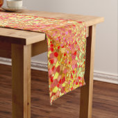 赤くおよび黄色の輪番名簿のテーブルのランナー ロングテーブルランナー (インサイチュ)