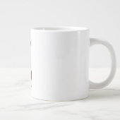 赤くおよび黄色直立したベース奏者のイメージのデザイン ジャンボコーヒーマグカップ (右)