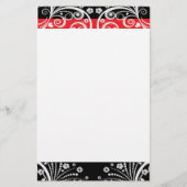 赤くおよび黒いエレガント 便箋 (正面)