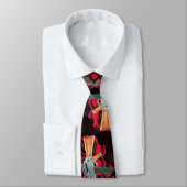 赤くおよび黒いカラシニコフ自動小銃 ネクタイ (タイ)