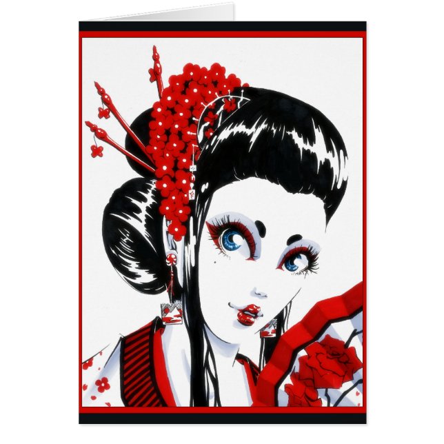 赤くおよび黒いカード (正面)