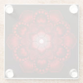 赤くおよび黒いガラスコースター ガラスコースター (裏面)