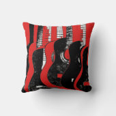 赤くおよび黒いギターの枕 クッション (裏面)
