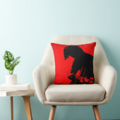 赤くおよび黒いギター奏者の枕 クッション (椅子)