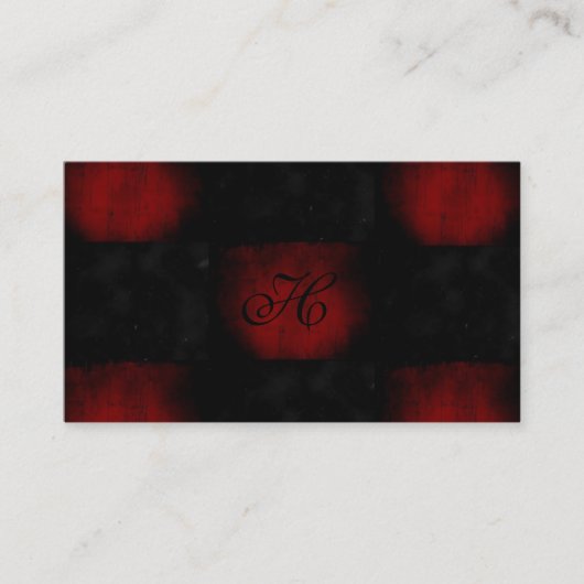 赤くおよび黒いゴシックの名刺 名刺 (正面)