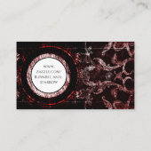 赤くおよび黒いゴシック様式月 名刺 (裏面)