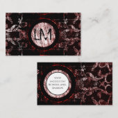 赤くおよび黒いゴシック様式月 名刺 (正面/裏面)