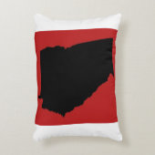 赤くおよび黒いジョージア アクセントクッション (正面(垂直))