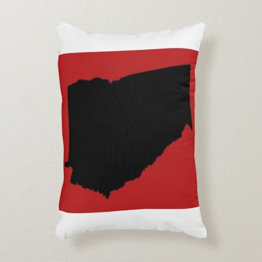 赤くおよび黒いジョージア アクセントクッション (正面(垂直))