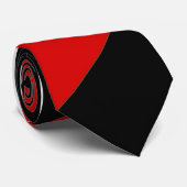 赤くおよび黒いストライプのタイ ネクタイ (ロール)