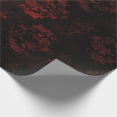 赤くおよび黒いダマスク織のギフト用包装紙 ラッピングペーパー (角)