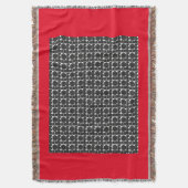 赤くおよび黒いブランケット スローブランケット (正面縦)